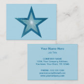 Blue-Star-Visitenkarte in blass blau Visitenkarte (Vorne/Hinten)