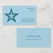 Blue Star Visitenkarte Side Star Blassblau (Vorne/Hinten)