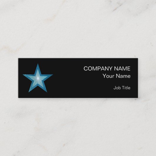 Blue Star Visitenkarte Vorlage schwarz (Vorderseite)
