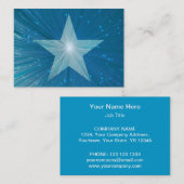 Blue-Star-Visitenkarten-Vorlage Visitenkarte (Vorne/Hinten)
