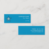 Blue Star Visitenkartenvorlage blau Mini Visitenkarte (Vorne/Hinten)
