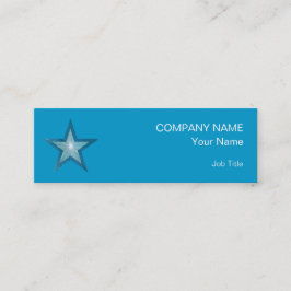 Blue Star Visitenkartenvorlage blau Mini Visitenkarte