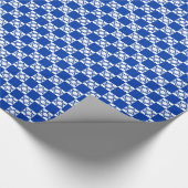 Blue Star von David auf Blue/White Checkered Geschenkpapier (Ecke)