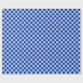 Blue Star von David auf Blue/White Checkered Geschenkpapier (Flach)