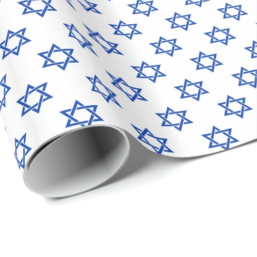 Blue Star von David auf White Geschenkpapier (Rolleneckpunkt)
