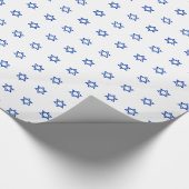 Blue Star von David auf White Geschenkpapier (Ecke)