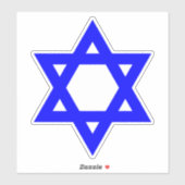 Blue Star von David Aufkleber (Blatt)