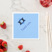 Blue Star von David Bar Mitzvah, Custom Serviette (Beispiel)