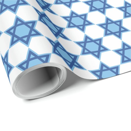 Blue Star von David Hanukkah Geschenkpapier (Rolleneckpunkt)