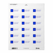Blue Star von David Label Adressaufkleber (Vorne)