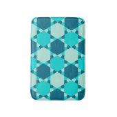 Blue Star von David Optical Illusion Pattern Badematte (Vorderseite Vertikal)