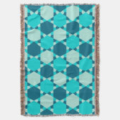 Blue Star von David Optical Illusion Pattern Decke (Vorderseite Vertikal)