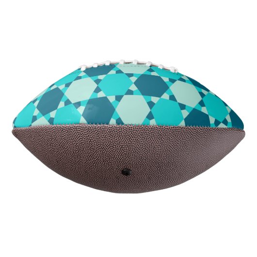 Blue Star von David Optical Illusion Pattern Football (Gedreht 270)