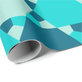 Blue Star von David Optical Illusion Pattern Geschenkpapier (Rolleneckpunkt)