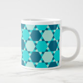 Blue Star von David Optical Illusion Pattern Jumbo-Tasse (Rechts)