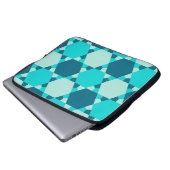 Blue Star von David Optical Illusion Pattern Laptopschutzhülle (Vorne Knopf)