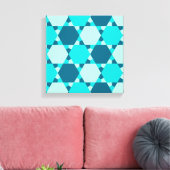 Blue Star von David Optical Illusion Pattern Leinwanddruck (Insitu (Wohnzimmer))