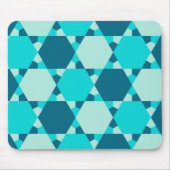 Blue Star von David Optical Illusion Pattern Mousepad (Vorne)