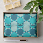 Blue Star von David Optical Illusion Pattern Seidenpapier (Geschenk)