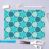 Blue Star von David Optical Illusion Pattern Seidenpapier (Handwerk)