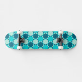Blue Star von David Optical Illusion Pattern Skateboard (Horizontal)