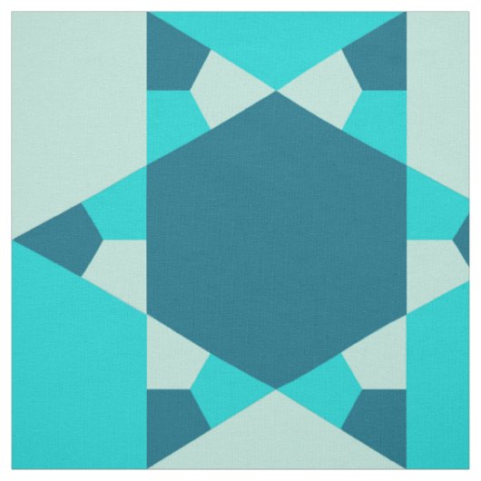 Blue Star von David Optical Illusion Pattern Stoff (Muster)