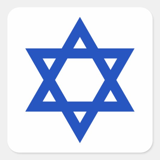 Blue Star von David Quadratischer Aufkleber (Vorderseite)