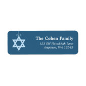 Blue Star von David Rücksendeadressen-Aufklebers (Vorne)