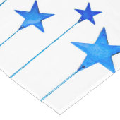 Blue Star Weihnachts-Dekoration-Foto Großer Tischläufer (Ecke)