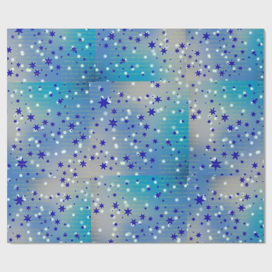 Blue Star Weihnachtsverpackung Geschenkpapier (Flach)