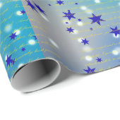 Blue Star Weihnachtsverpackung Geschenkpapier (Rolleneckpunkt)