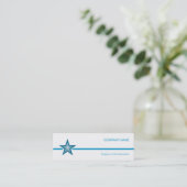 Blue Star - weiße Visitenkarte (Stehend Vorderseite)