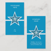 Blue Star White Line Visitenkarte (Vorne/Hinten)