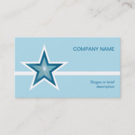 Blue Star White Line Visitenkarte blass blau