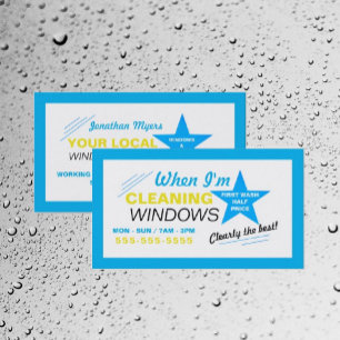 Blue Star Window Cleaner, Reinigungsservice Visitenkarte