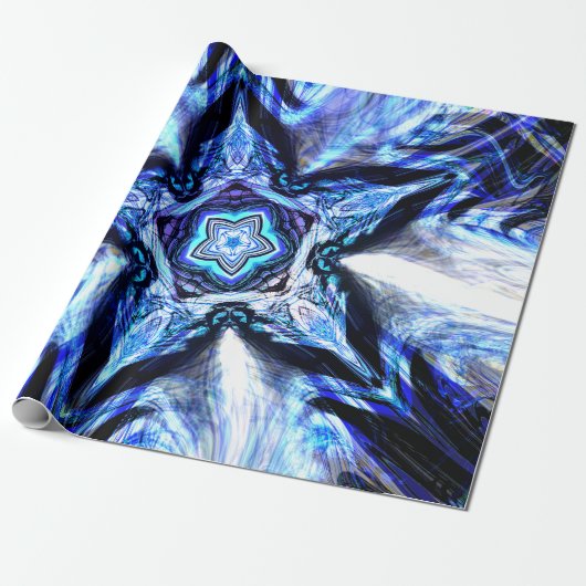 Blue Star Wrapping Geschenkpapier (Ungerollt)