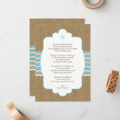 Blue Starfish Baby Dusche Danke Noten Mitteilungskarte (Vorderseite/Rückseite Beispiel)