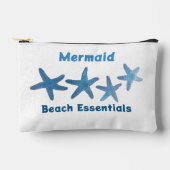 Blue Starfish Beach Essentials Nautical White Zubehörtasche (Vorderseite)