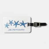 Blue Starfish benutzerdefinierbar Gepäckanhänger (Vorderseite horizontal)