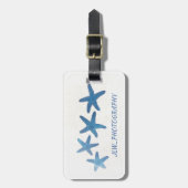 Blue Starfish benutzerdefinierbar Gepäckanhänger (Vorderseite vertikal)