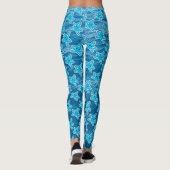 Blue Starfish Cartoon Leggings (Rückseite)