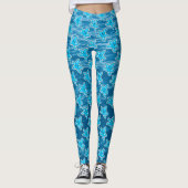 Blue Starfish Cartoon Leggings (Vorderseite)