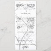 Blue Starfish mit Silver Coral Wedding Program Programm (Rückseite)