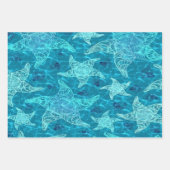 Blue Starfish Musterkollektion Geschenkpapier Set (Vorderseite)