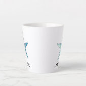 Blue Starfish Nautic Beach Seashell Thema Milchtasse (Vorderseite)