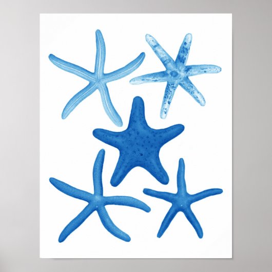 Blue Starfish No.1 Stranddekor Poster (Vorne)
