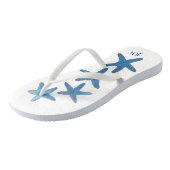 Blue Starfish Personalize mit Initials Badesandalen (Schrägansicht)