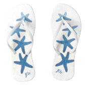 Blue Starfish Personalize mit Initials Badesandalen (Fußbett)