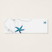 Blue Starfish Silver Coral Wedding Drinks Tickets (Rückseite)