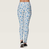 Blue Starfish Summer Beach Wasserküste Leggings (Rückseite)